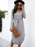 Drawstring Waist Casual Dress for Women