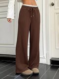 Drawstring Wide Leg Pants
