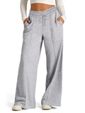 Wide Leg Pants for Women Light Gray / S