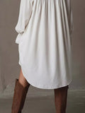 Embroidered High-Low Shirt Dress - product view 5
