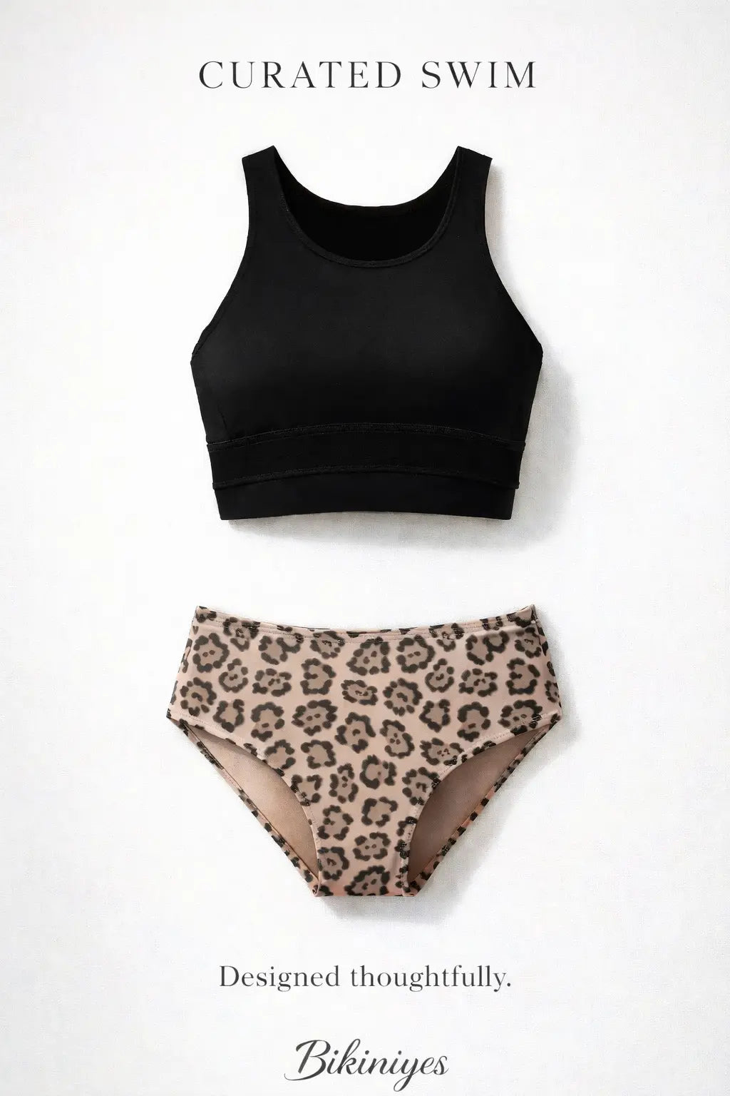 Printed Cutout Bikini Set