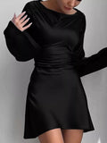Flare-Sleeve Elegant Mini Dress