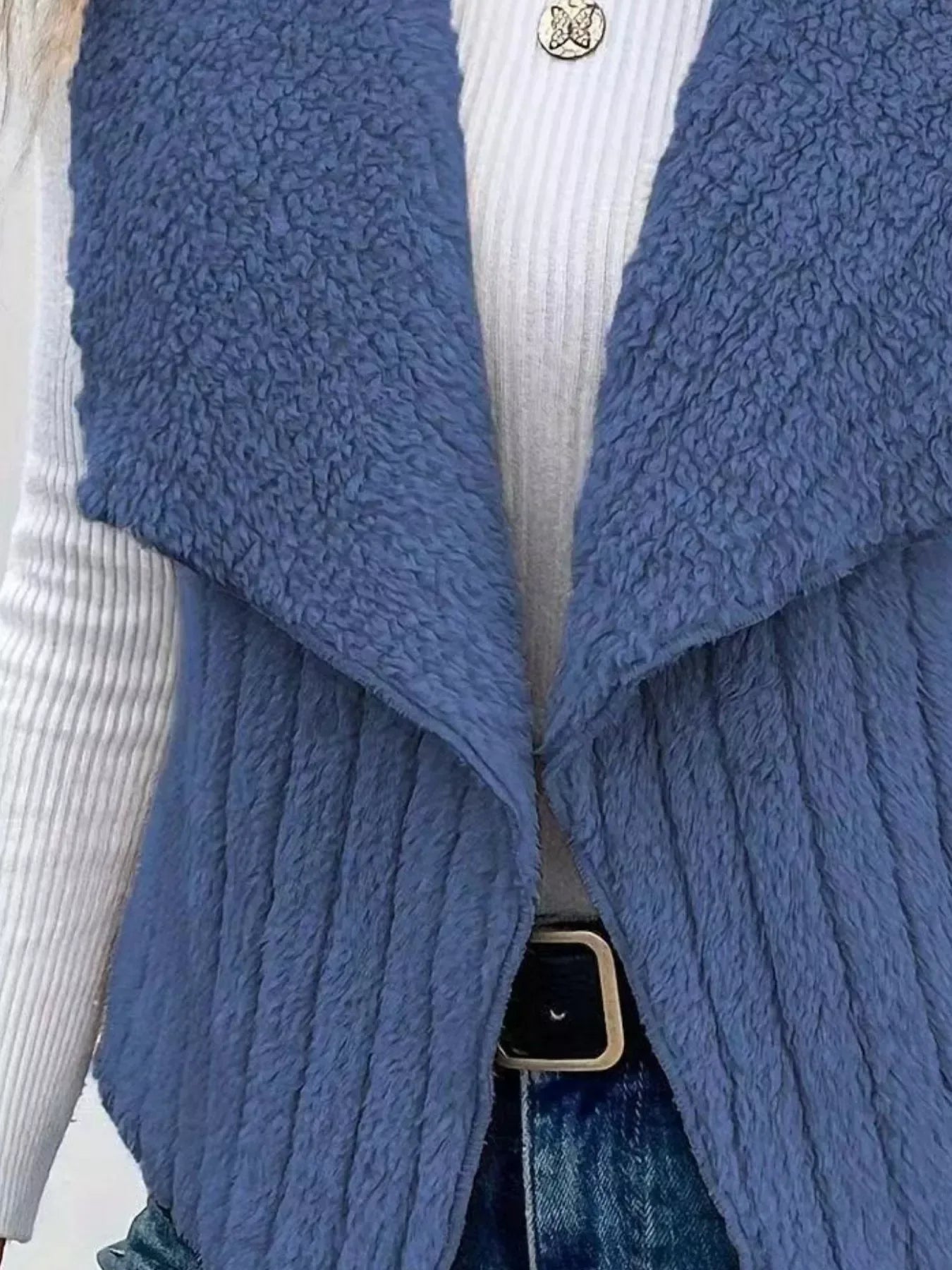 Fleece Open Front Vest