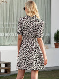 Floral Mock Neck Mini Dress for Women