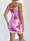 Floral Print Spaghetti Strap Mini Dress