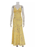 Floral Spaghetti Straps Maxi Dress