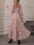 Floral Square-Neck Smocked Midi Dress - product view 3