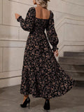 Floral Square-Neck Smocked Midi Dress - product view 6