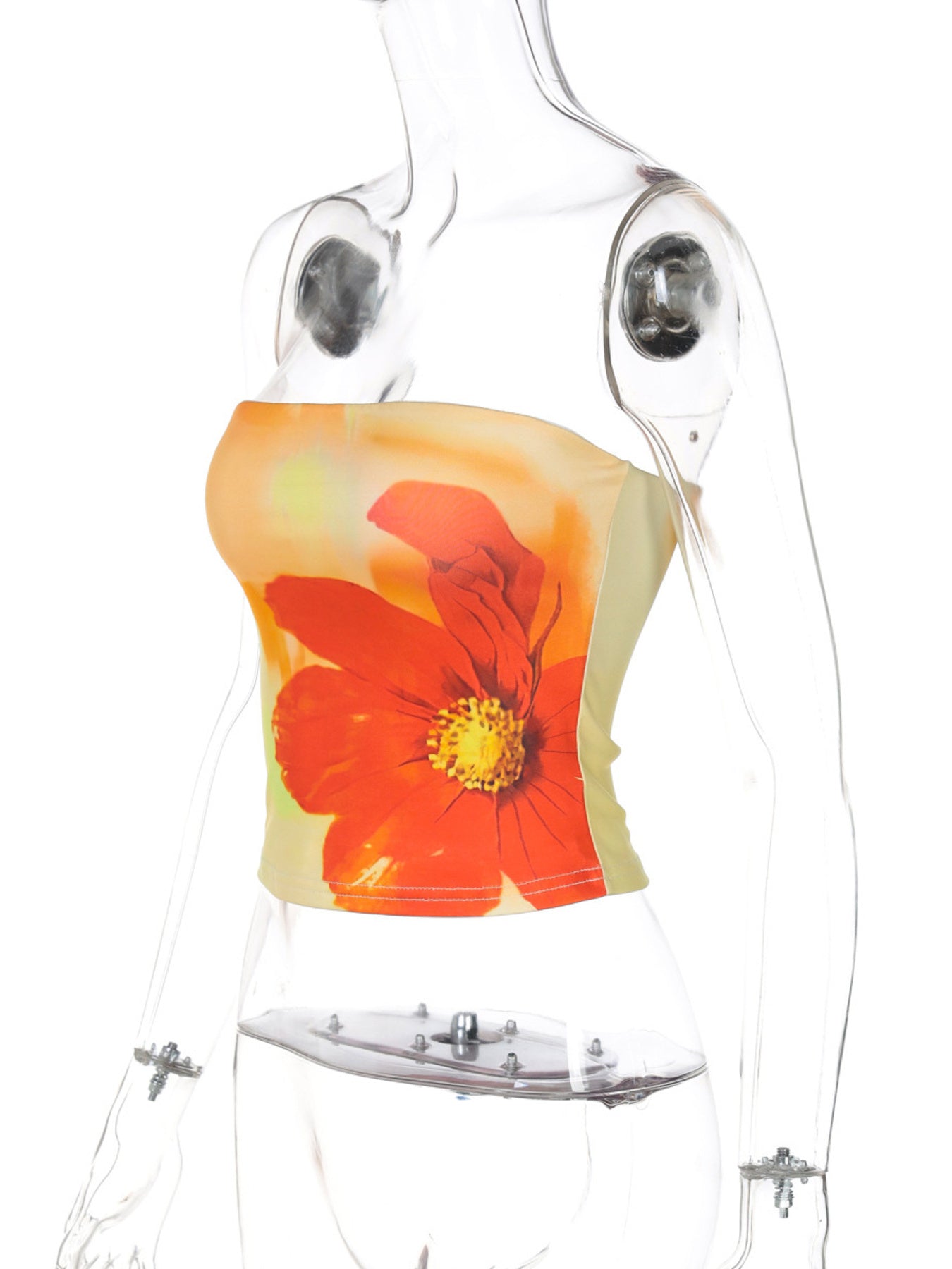 Floral Strapless Tube Top