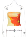 Floral Strapless Tube Top