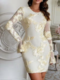 Round Neck Floral Dress
