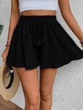 Flowy Drawstring Waist Shorts
