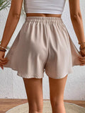 Flowy Drawstring Waist Shorts