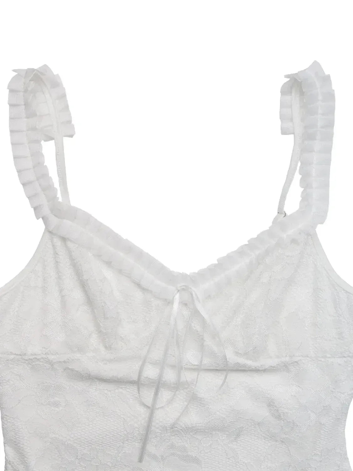 Frill Strap Lace Bodysuit