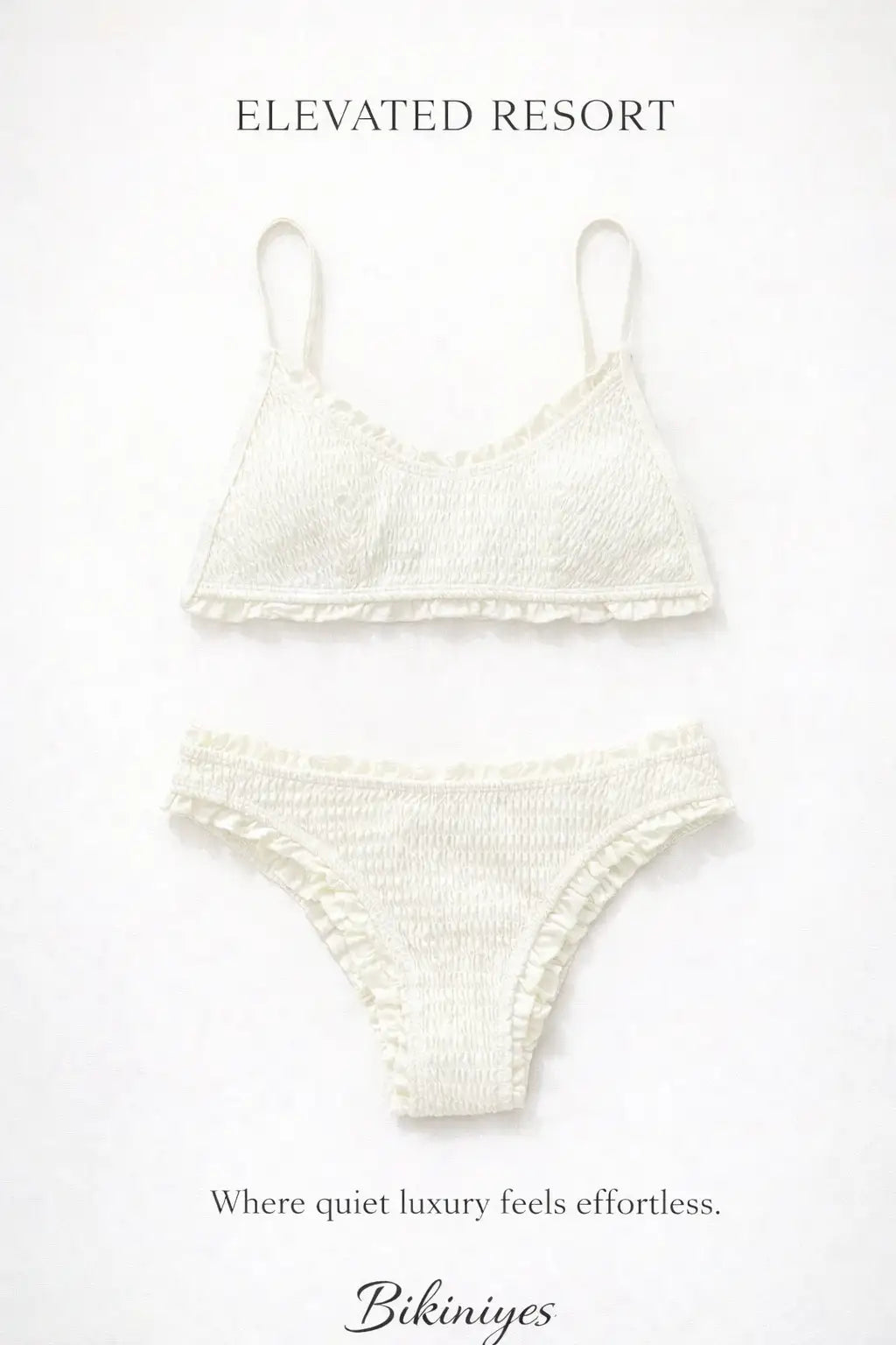 Textured Frill Bikini Set