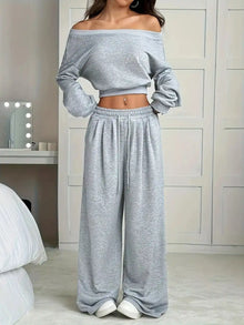 Ensemble pantalon large grande taille