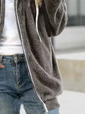 Cozy Fleece Plus Size Zip-Up Jacket