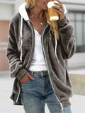 Cozy Fleece Plus Size Zip-Up Jacket