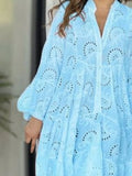 Plus Size Eyelet Tiered Dress