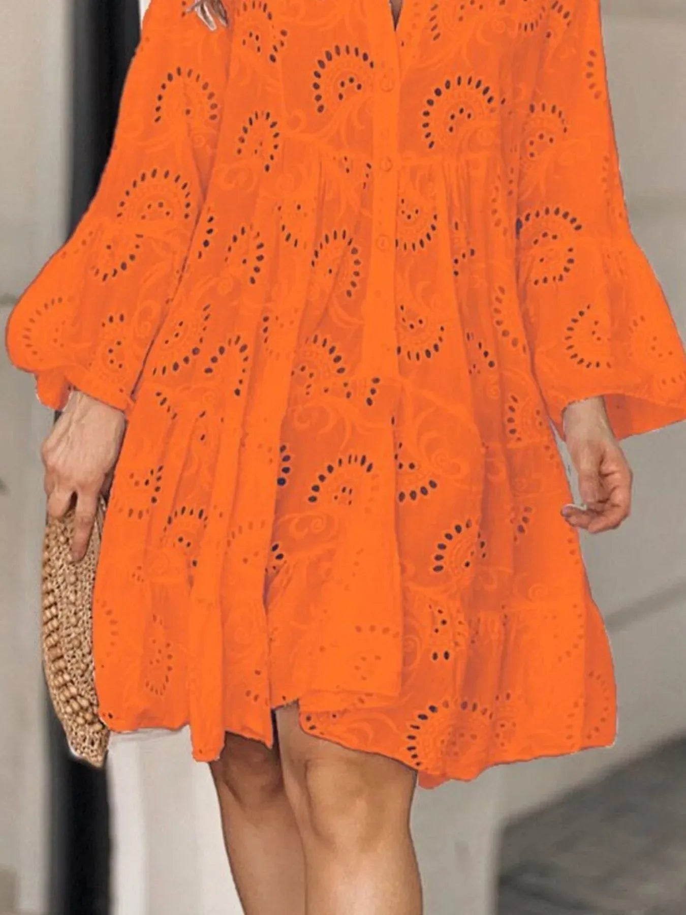 Plus Size Eyelet Tiered Dress