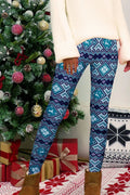 Patterned Leggings for Women Cerulean / S