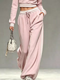Full Size Half Zip Cropped Top and Pants Set Plus Size