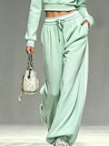 Full Size Half Zip Cropped Top and Pants Set Plus Size
