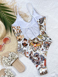 Full Size Tie Dye One Piece Swimsuit