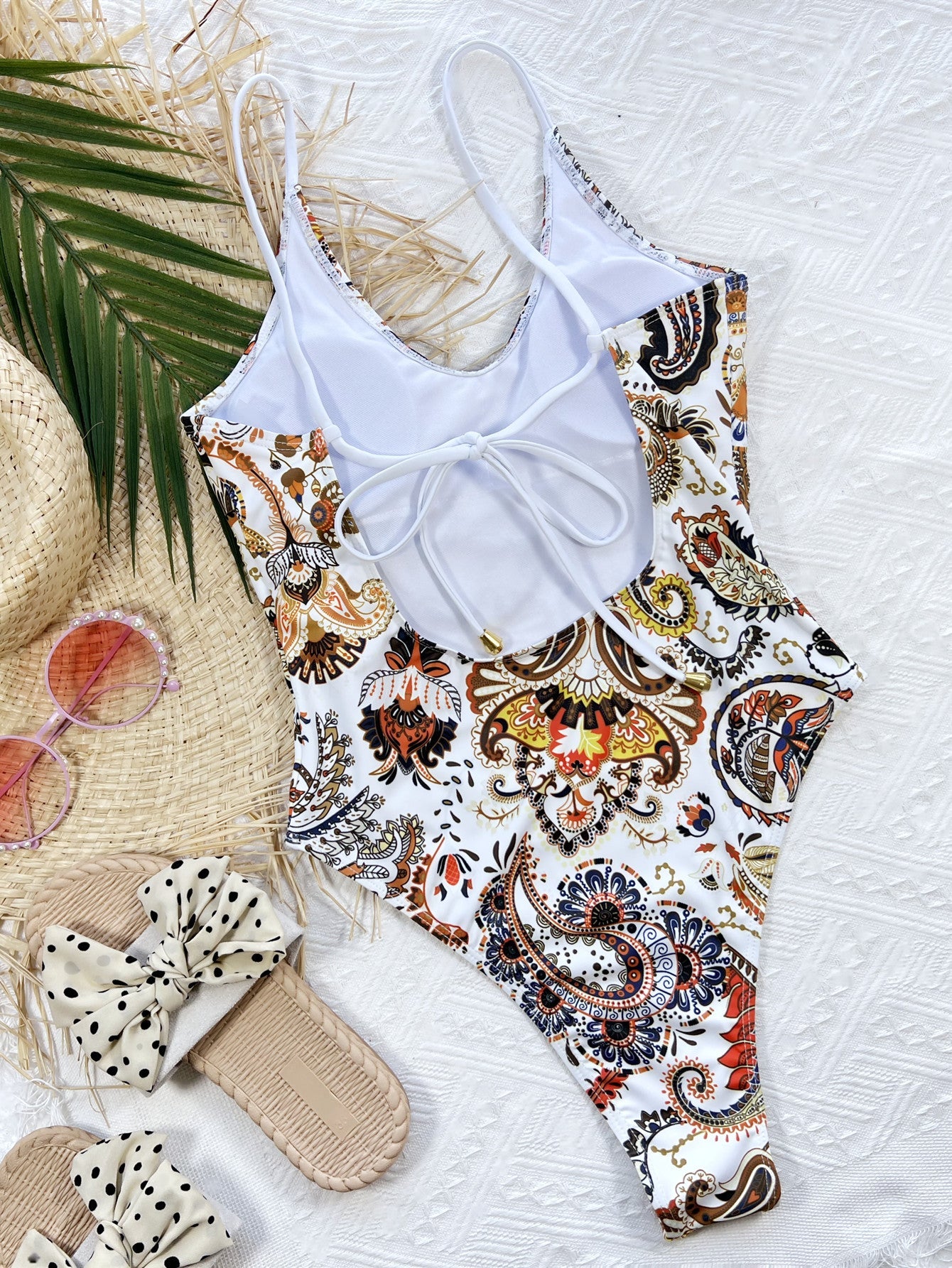 Full Size Tie Dye One Piece Swimsuit