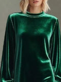 Plus Size Velvet Mini Dress