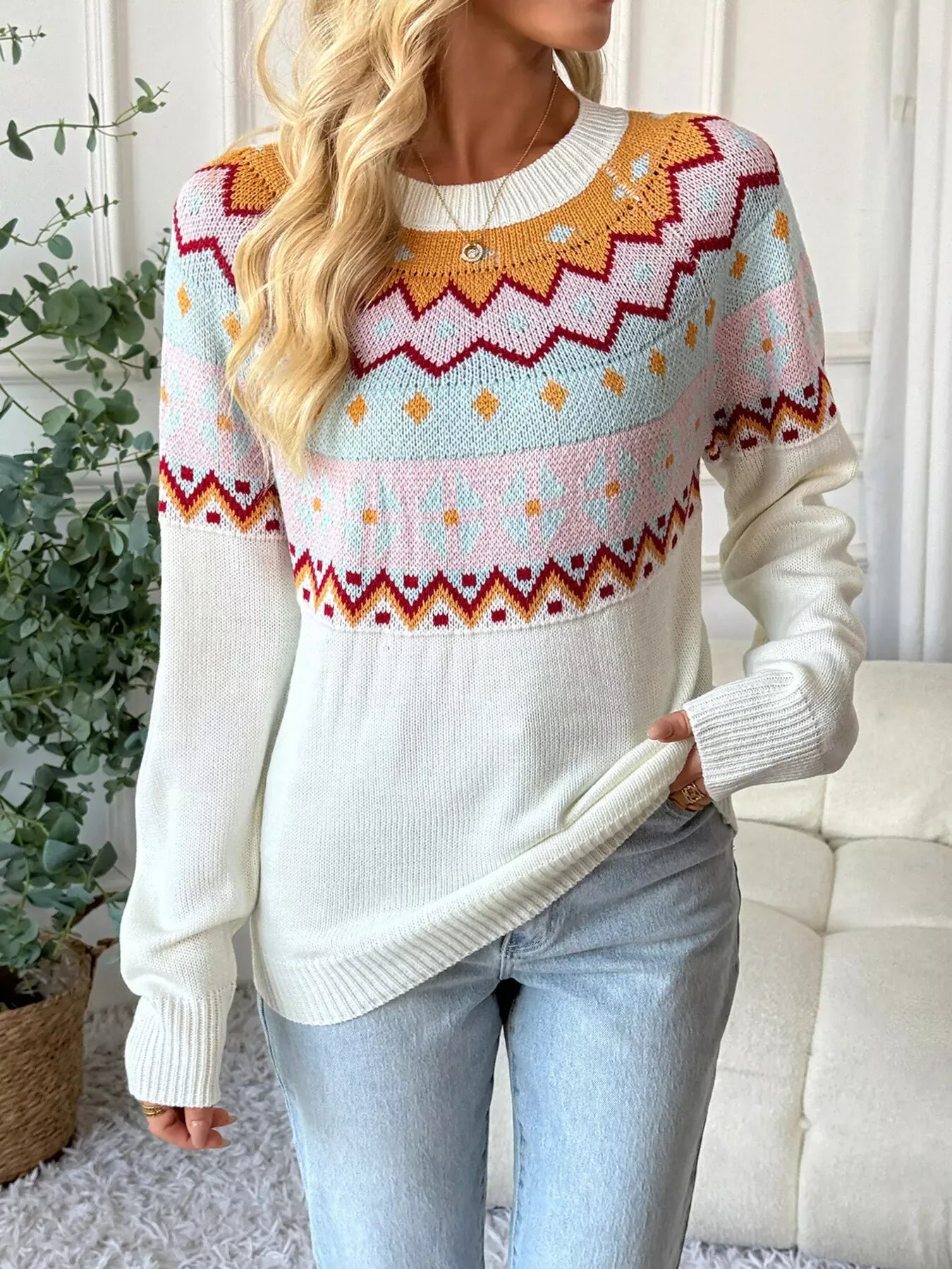 Geometric Pattern Sweater