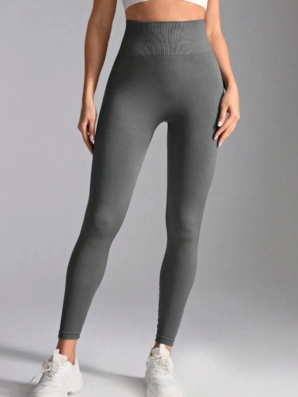 Gray High Waist Active Leggings