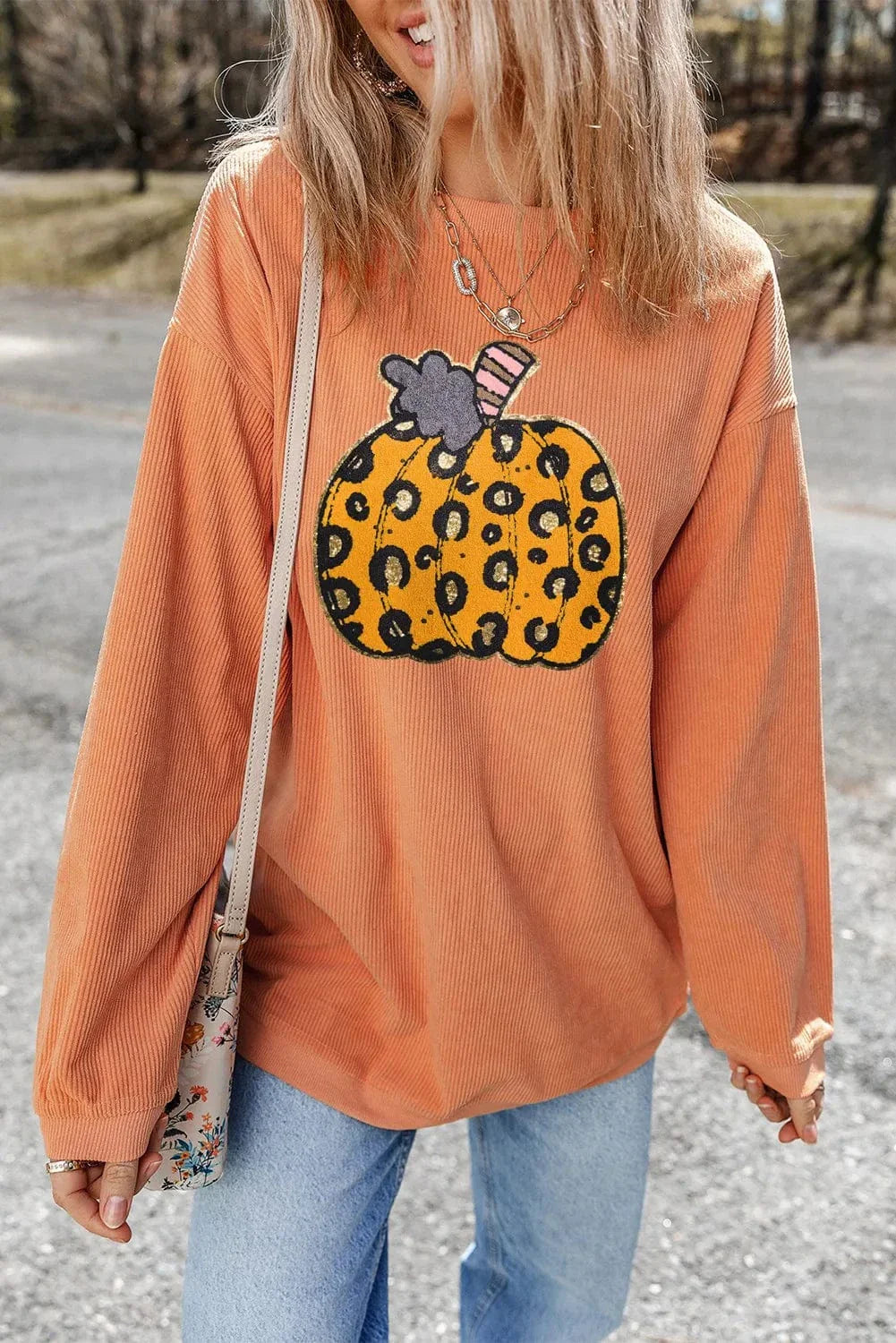 Halloween sweaters Pumpkin Round Neck Long Sleeve Sweatshirt Pumpkin Round Neck Long Sleeve Sweatshirt