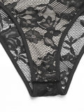 Halter Neck Lace Bodysuit
