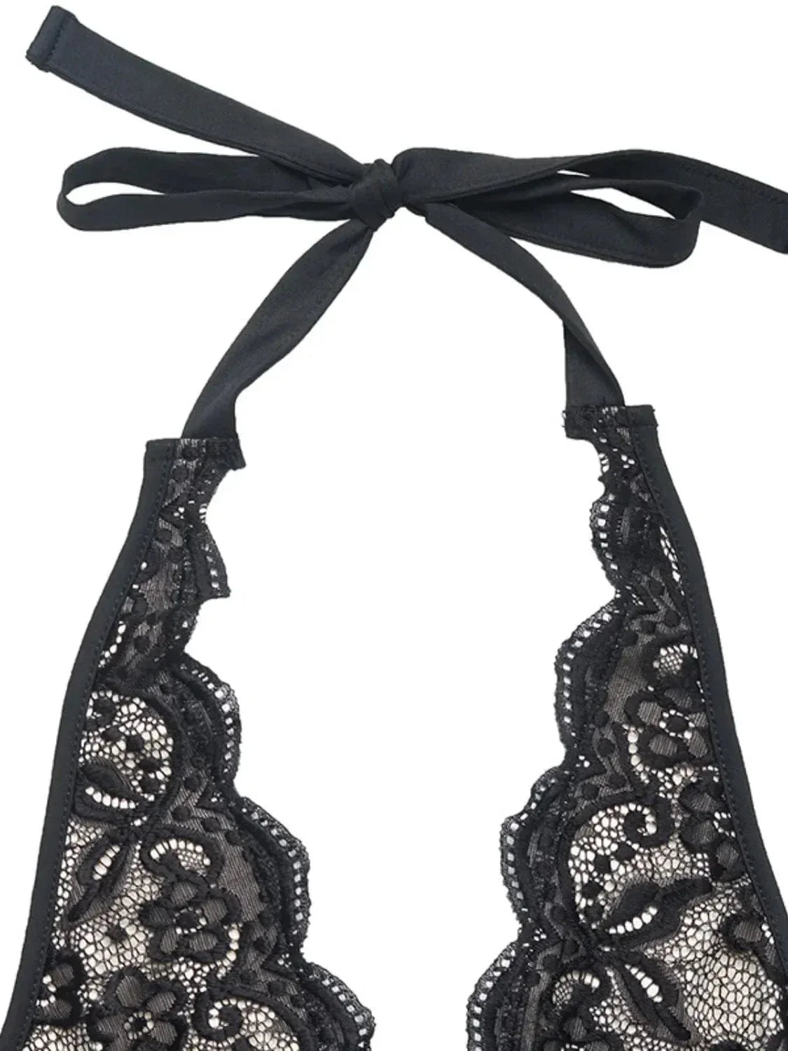 Halter Neck Lace Bodysuit