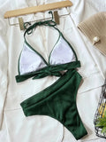 Halter Neck Tie Bikini Set