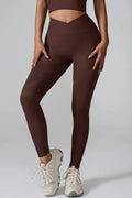 High Waist Leggings for Women Brown / S