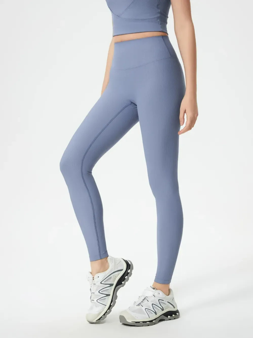 High Waist Active Leggings Light Blue / 4