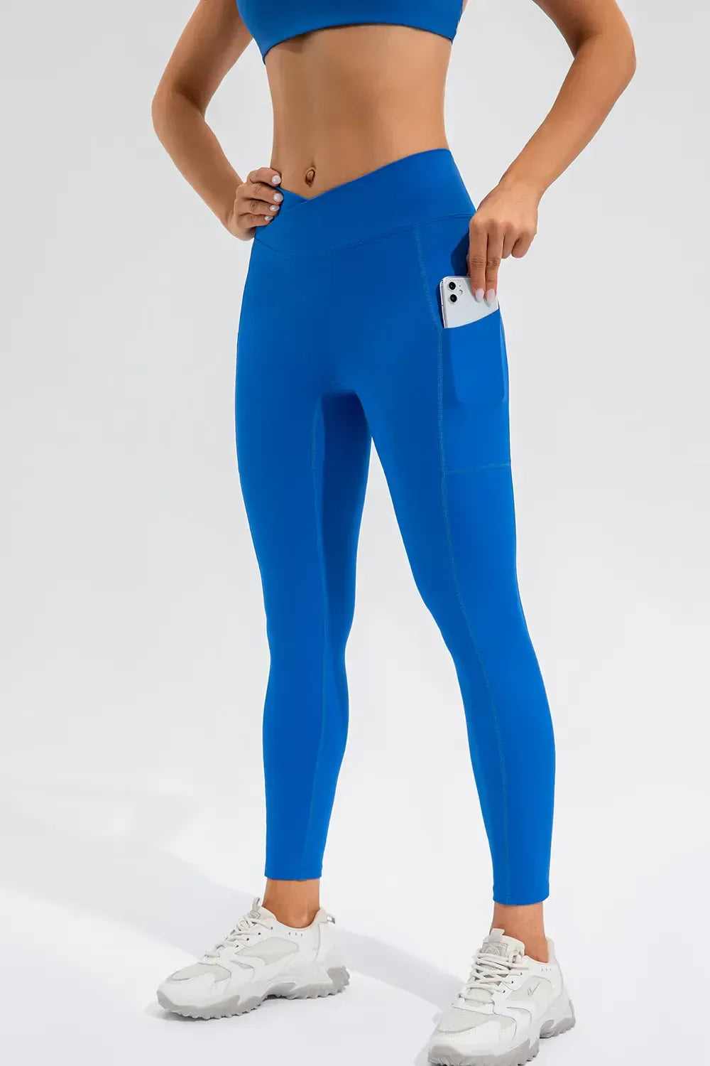 High Waist Active Leggings Royal Blue / S