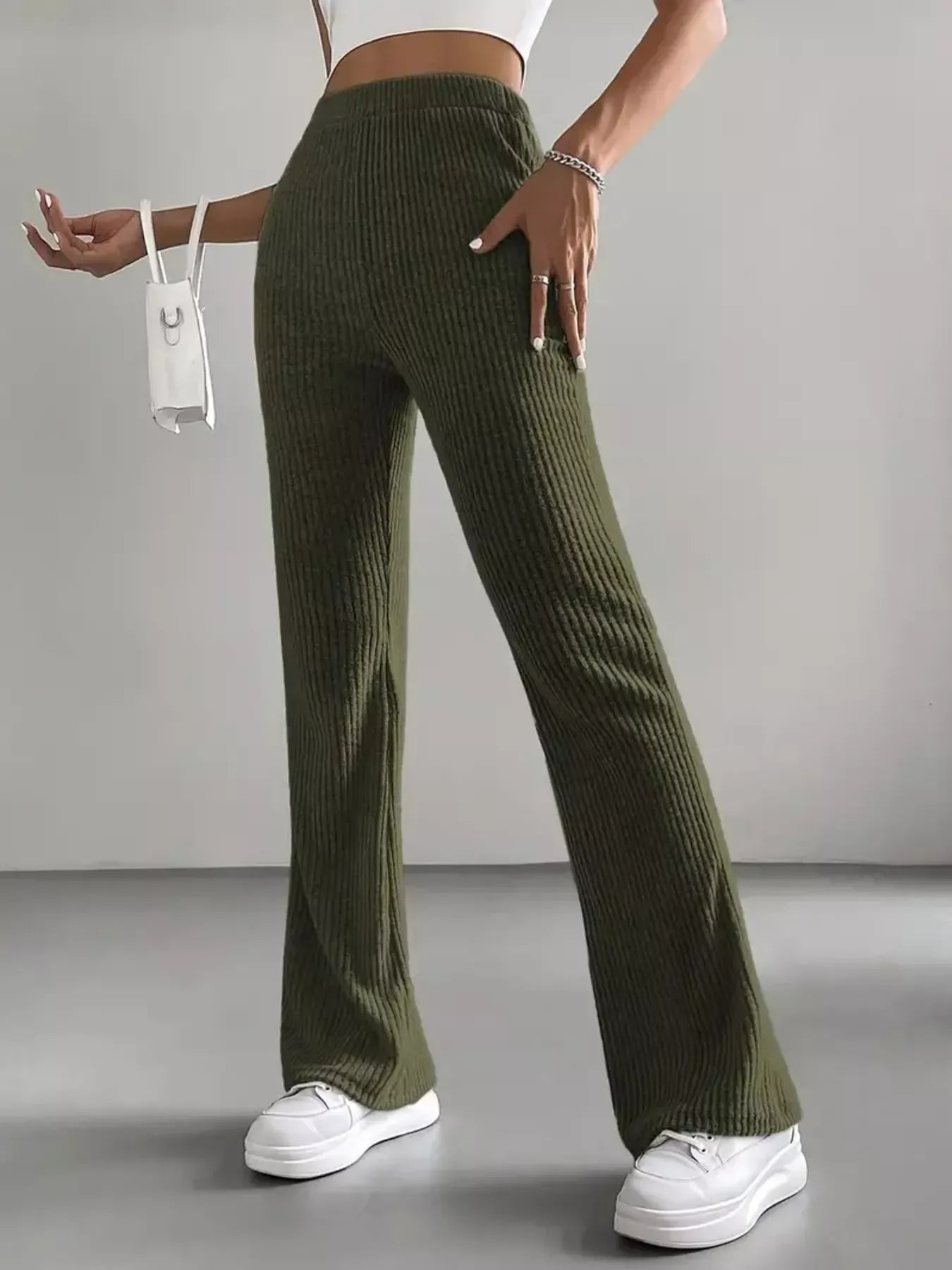 High Waist Flare Pants for Women