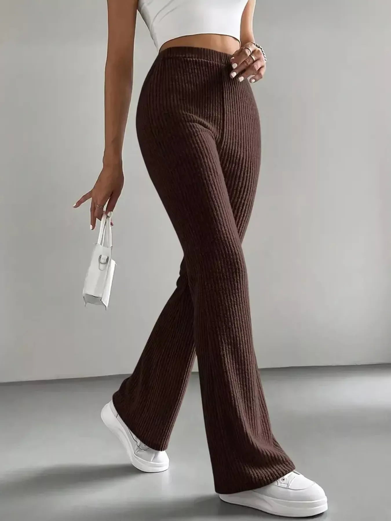 High Waist Flare Pants for Women