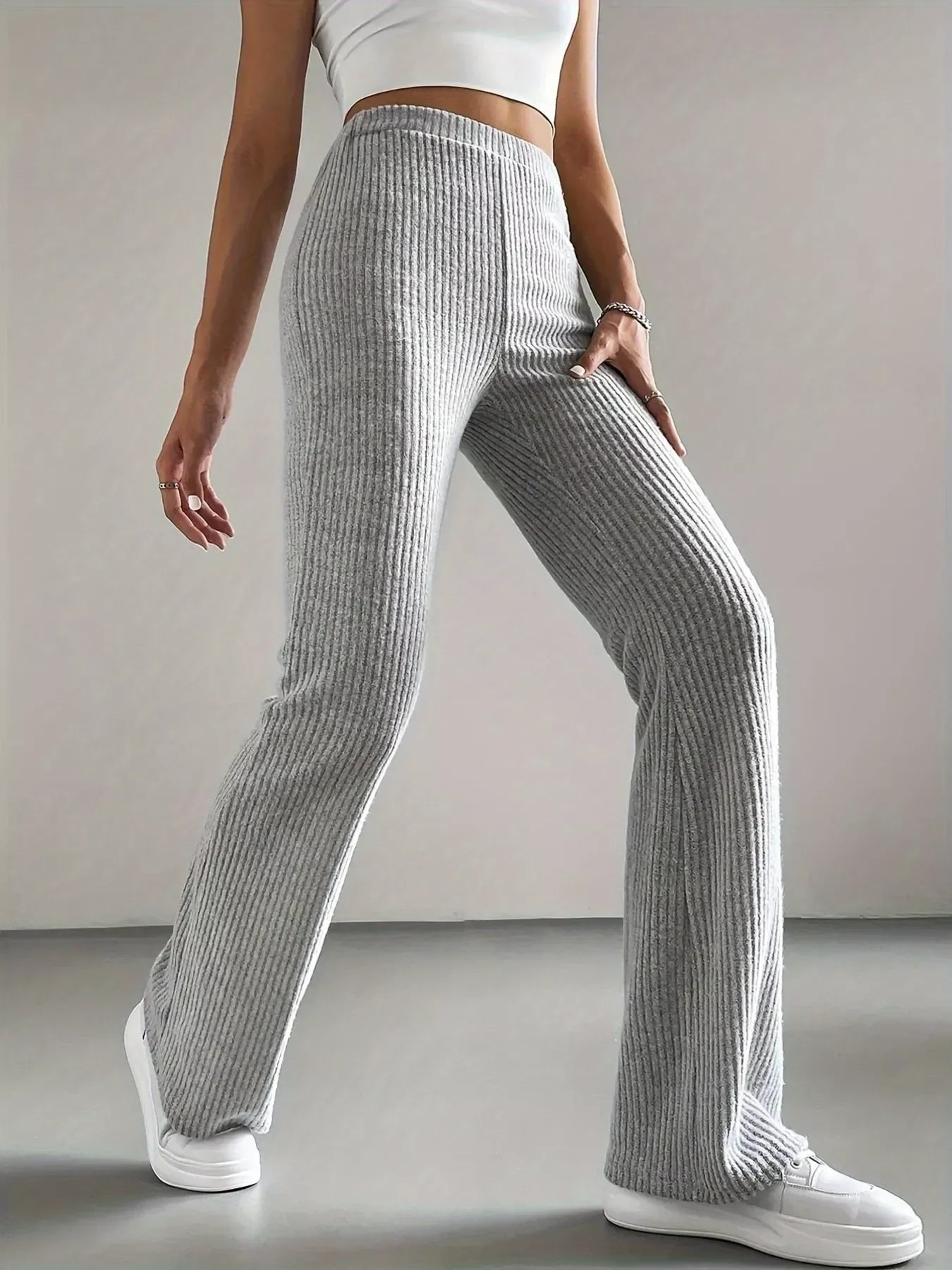 High Waist Flare Pants for Women