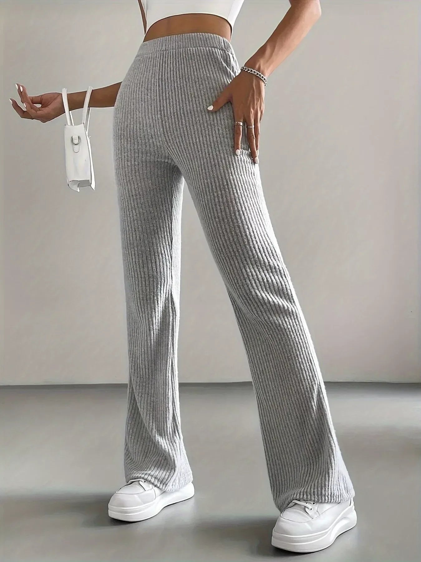 High Waist Flare Pants for Women