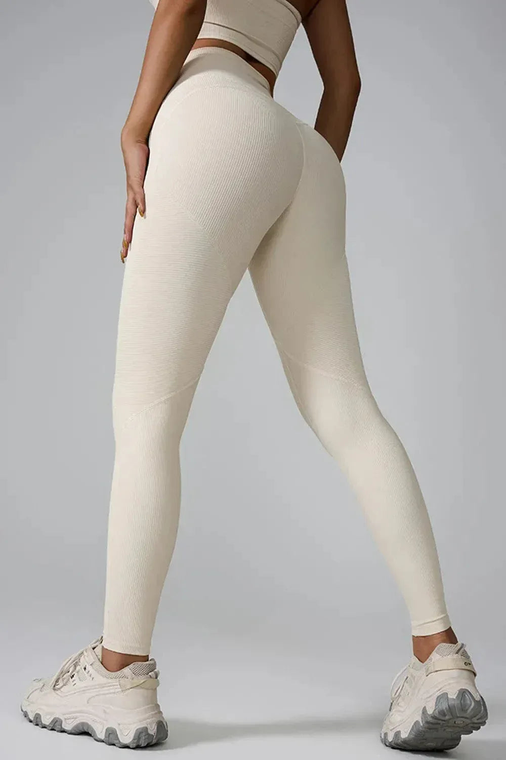 High Waist Leggings for Women Ivory / S