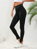 High Waist Leggings for Women Black / S