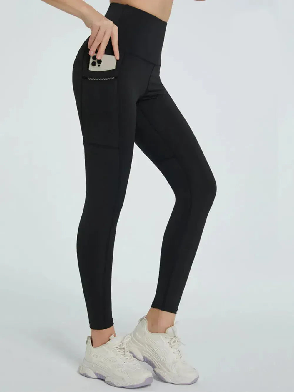High Waist Leggings for Women Black / S