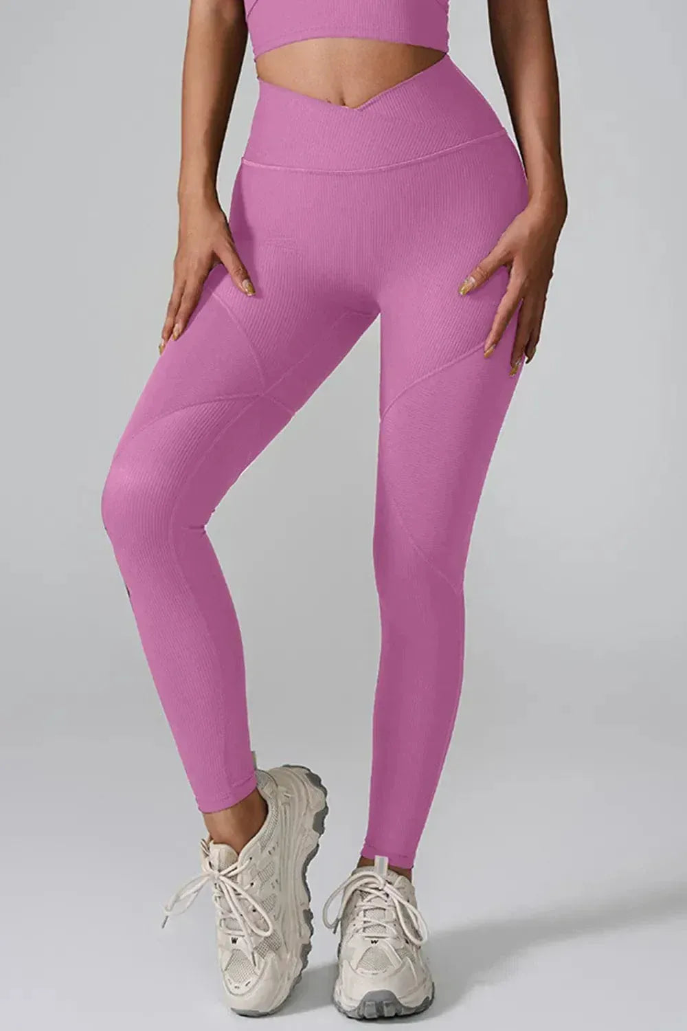 High Waist Leggings for Women Pink Purple / S