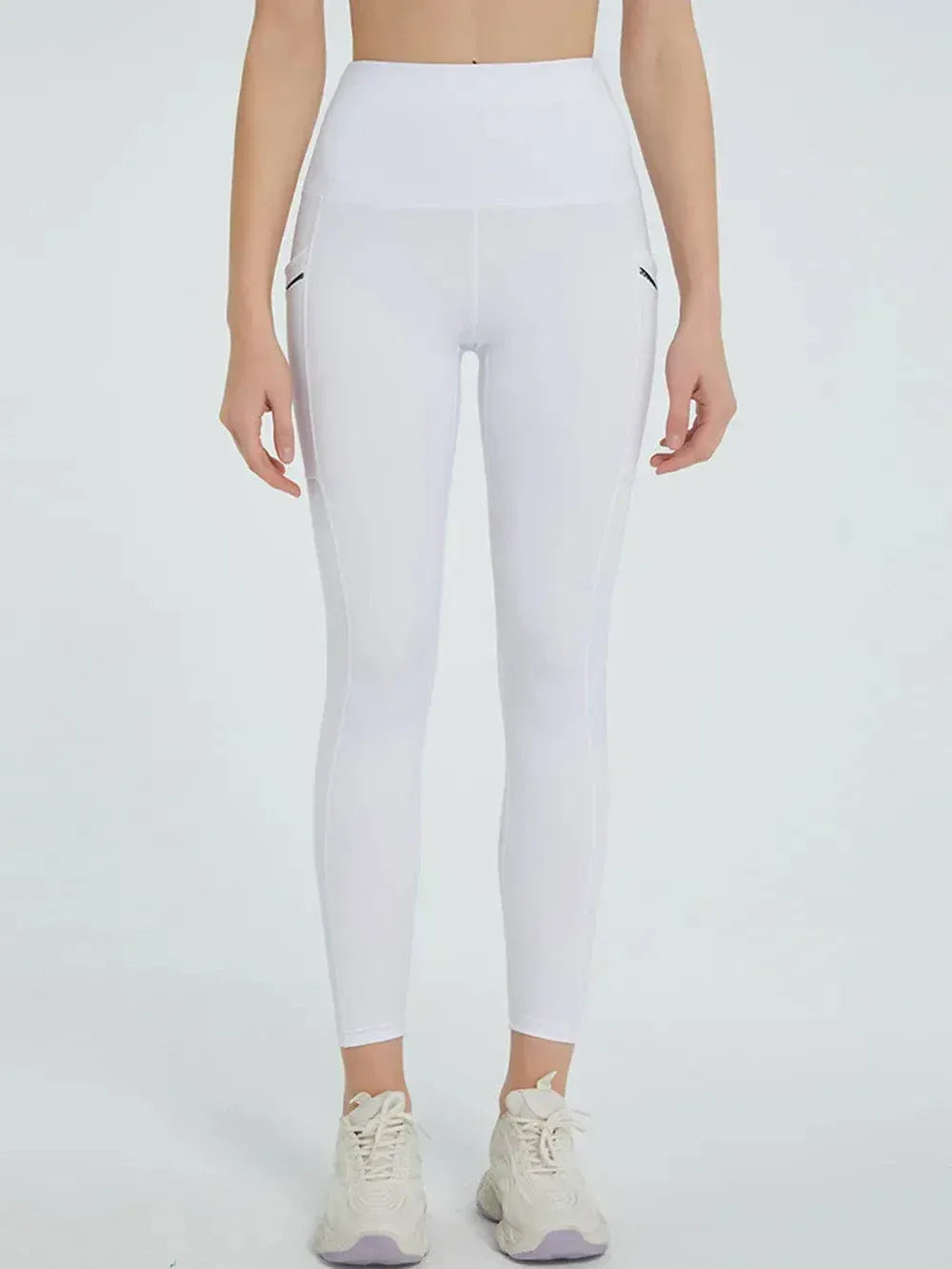 High Waist Leggings for Women White / S