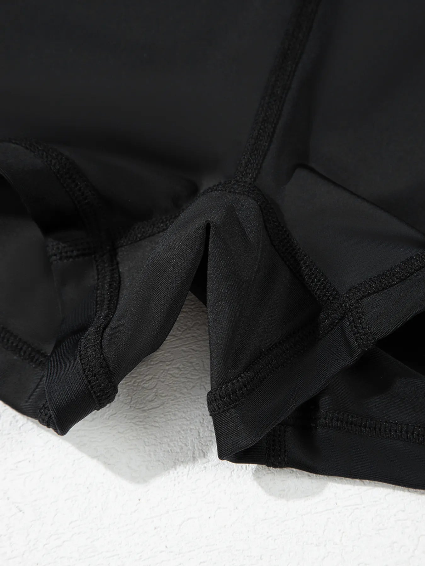 High Waisted Drawstring Swim Shorts