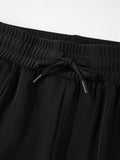 High Waisted Drawstring Swim Shorts